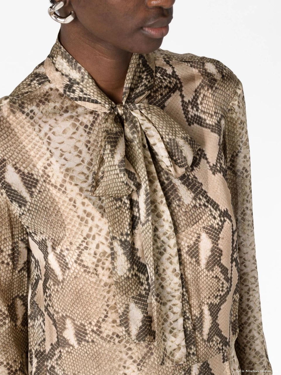 Affordable midi python-print Stella Women McCartney silk-chiffon dress 0710